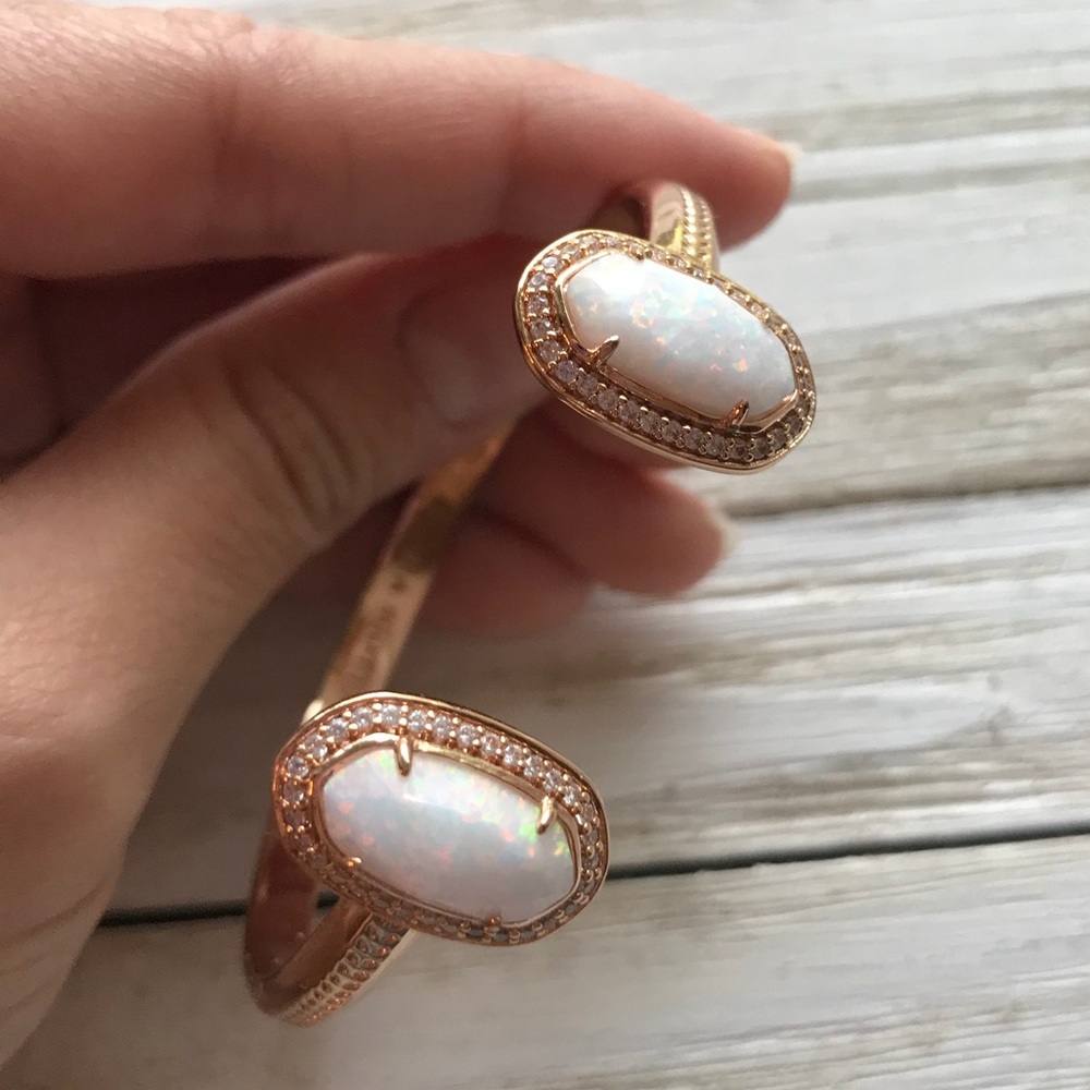 Kendra Scott “Erica” Pinch Bracelet- White Opal